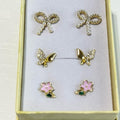 Set de 3 pares de aretes ( moñito)
