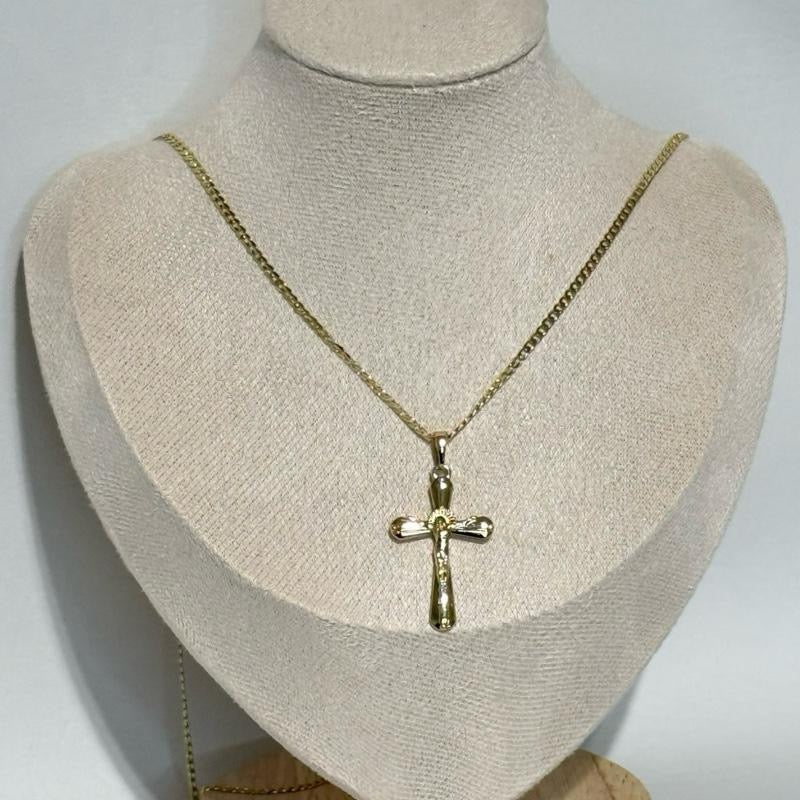 Cross Pendant Necklace with elegant chain.