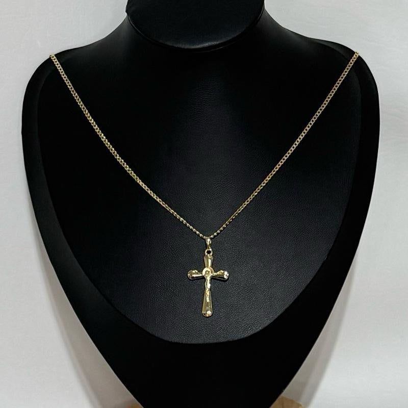 Cross Pendant Necklace with elegant chain.