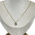 Heart Pendant Necklace in Gold Plated Chain with Elegant Heart-Shaped Dije for Everyday Wear